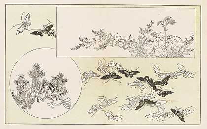 新森·莫约，no shiori，Pl.03`Shinsen moyō no shiori, Pl.03 (1868~1912) by Rokkaku Shisui