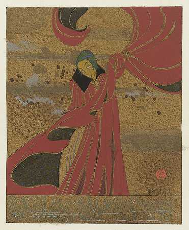 达纳保罗·波雷特的晚斗篷`Danaé ; Cape du soir de Paul Poiret (1914) by Charles Martin