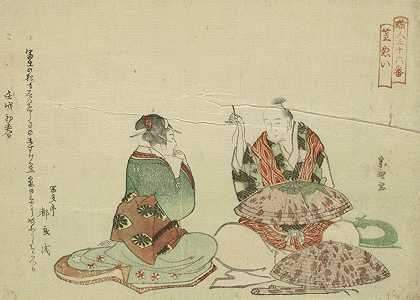 卡萨努伊`Kasanui (1802) by Katsushika Hokusai