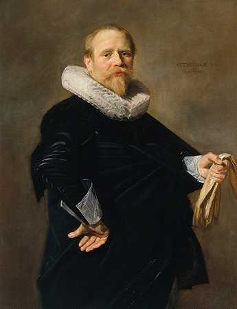 男人肖像`Portrait of a Man by Frans Hals