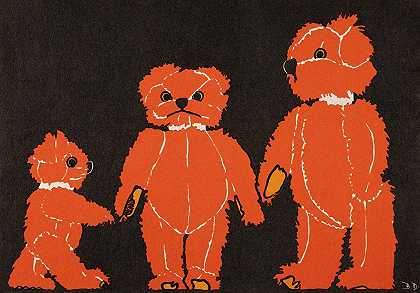 三只熊，一个家庭故事`The three bears, a family story pl 1 (1934) by Beatrice Dvilnsky