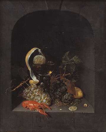 尼古拉斯·范·盖尔德的静物画`Still Life (1672) by Nicolaes van Gelder