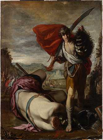 大卫和歌利亚的首领`David with the Head of Goliath (mid~17th century) by Antonio del Castillo Y Saavedra