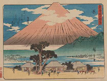 东海道五宿三杉，第14页`Tokaido gojusantsugi, Pl.14 (1868~1912) by Andō Hiroshige