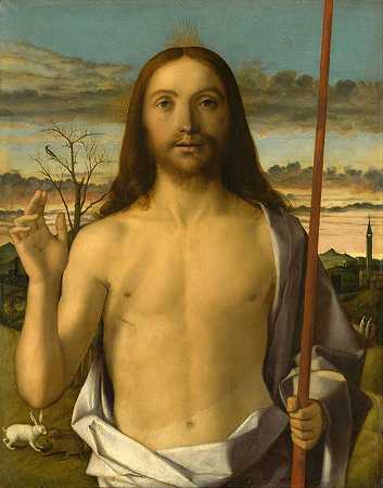 上帝保佑`Christ Blessing (circa 1500) by Giovanni Bellini