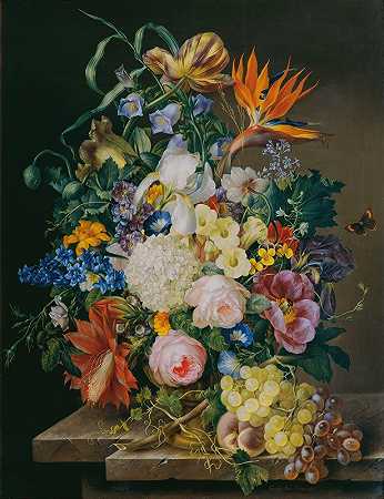 弗兰兹·泽弗·佩特（Franz Xaver Petter）的花卉作品`Blumenstück (1831) by Franz Xaver Petter