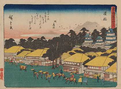 东海道五宿三杉，第30页`Tokaido gojusantsugi, Pl.30 (1868~1912) by Andō Hiroshige