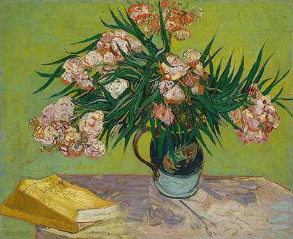 文森特·梵高的夹竹桃`Oleanders (1888) by Vincent van Gogh