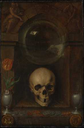 雅各布·德盖恩二世的《瓦尼塔斯静物》`Vanitas Still Life (1603) by Jacob de Gheyn II
