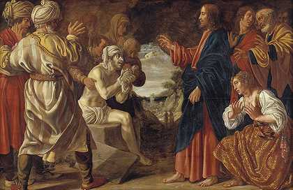 拉撒路复活`The Raising of Lazarus (1614 ~ 1615) by Jan Tengnagel