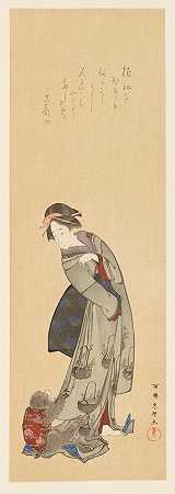 浮世绘学校的杰作，第26页`Masterpieces selected from the Ukiyoyé School, Pl.26 (1906) by Shiichi Tajima