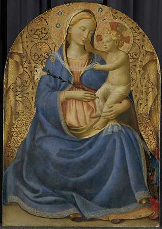 谦逊的麦当娜`Madonna of Humility (c. 1440) by Fra Angelico
