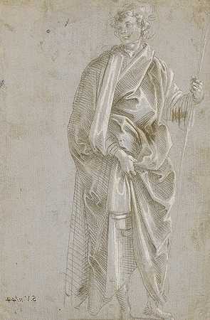 站立的圣徒`Standing Saint (1482) by Filippino Lippi