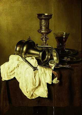 格瑞特·威伦兹·赫达的静物画`Still Life (1642) by Gerret Willemsz Heda