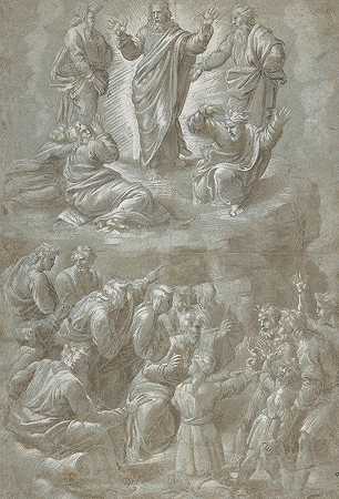 拉斐尔之后的变形`The Transfiguration, after Raphael (1511–51) by Biagio Pupini