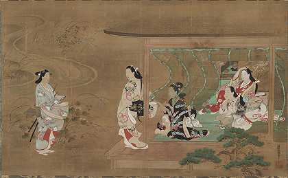 情人s访问`Lovers Visit (1680~1730) by Tamura Suio