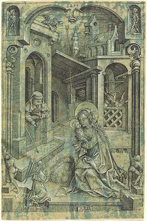 基督降生记`The Nativity (1499) by Mair von Landshut