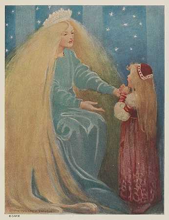 &;来吧她仍然伸出双臂`;Come, and she stili held out her arms (1920) by Jessie Willcox Smith