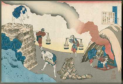 贡什纳贡·萨岱（Gonchūnagon Sadai）`Gonchūnagon Sadaie (circa 1835~1836) by Katsushika Hokusai