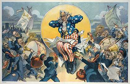 敌对的救助主义者`The rival salvationists (1908) by Udo Keppler