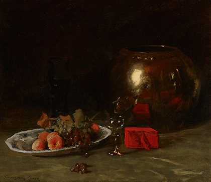 威廉·梅里特·蔡斯的《大铜碗》`The Big Brass Bowl (1899) by William Merritt Chase