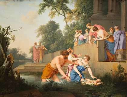 摩西的发现`The Finding of Moses (between 1647 and 1650) by Laurent de la Hyre