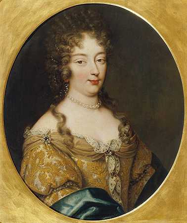 奥林匹亚·曼奇尼（1639-1708）`Olympia Mancini (1639–1708) (before 1673) by Pierre Mignard