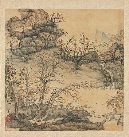 秋景`Autumn Landscape (1598~1652) by Chen Hongshou