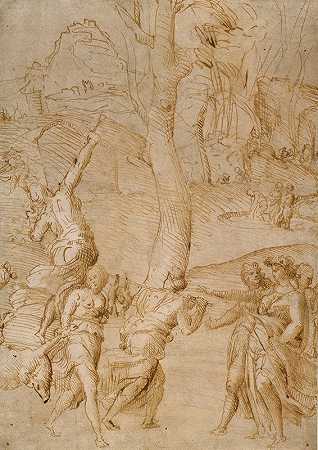 狩猎场面`Hunting Scene (1510) by Central Italian School