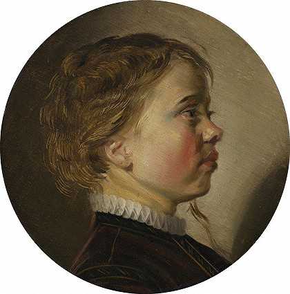 侧面的小男孩`Young Boy in Profile (c. 1630) by Judith Leyster