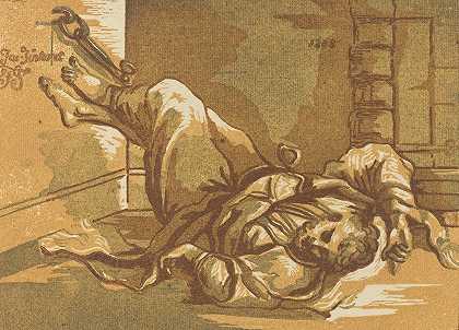戴着锁链的人`Man In Chains (1808) by John Skippe