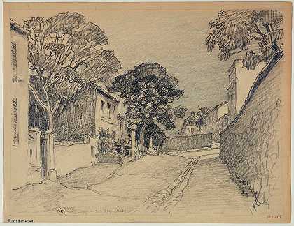 柳树街`Rue des Saules (1925) by Ferdinand Boberg