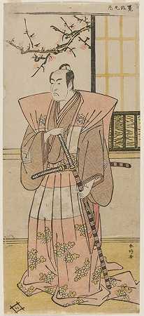 一川·蒙诺苏克二世扮成身着礼服的领主`Ichikawa Monnosuke II as a Lord in Formal Dress (1789) by Katsukawa Shunkō