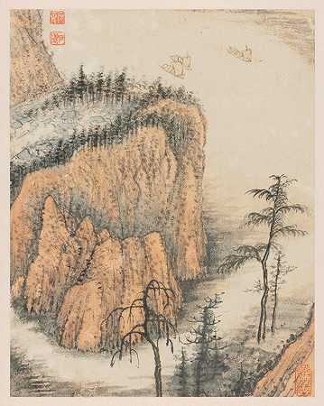 秦淮河pl5的回忆`Reminiscences of Qinhuai River pl5 (1642~1707) by Shitao