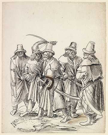 五个斯特拉迪奥茨`Fünf Stradioten (1513~14) by Niklaus Manuel