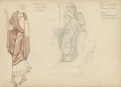 普瓦捷圣约翰洗礼堂壁画`Muurschilderingen in het Baptisterium van Sint Johannes te Poitiers (1869 ~ 1925) by Antoon Derkinderen