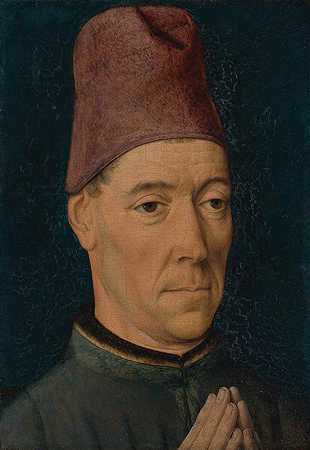 男人肖像`Portrait of a Man (ca. 1470) by Dieric Bouts
