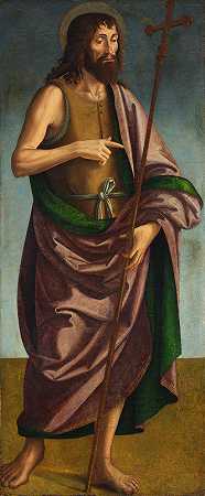 施洗约翰`John the Baptist (ca. 1490) by Antoniazzo Romano