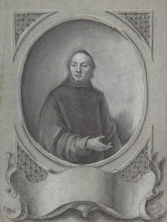 一个有僧侣习惯的男人的画像`Portrait of a Man in a Monastic Habit (1699–1758) by Bartolommeo Nazari