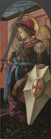 天使长米迦勒`The Archangel Michael (1458) by Filippino Lippi