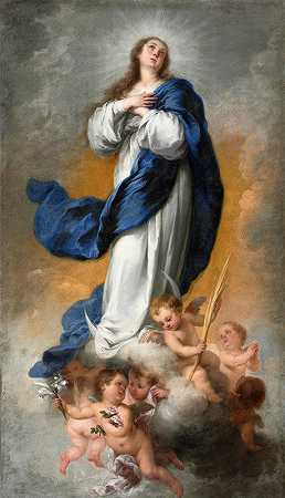 圣母无原罪始胎`The Immaculate Conception (c. 1680) by Bartolomé Estebán Murillo