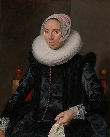 一位女士的肖像`Portrait of a Lady (1627) by Frans Hals