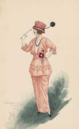 探戈晨衣`Tango; Morning gown (1914) by Will R. Barnes