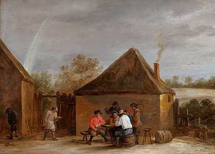 乡村风光`Village Scene (1640) by David Teniers The Younger