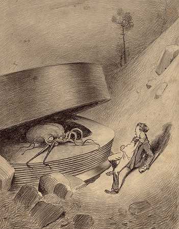 火星人出现了`Martian Emerges (1906) by Henrique Alvim Corrêa