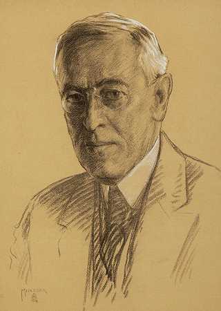 我召唤你们成为同志（伍德罗·威尔逊总统）`I Summon You to the Comradeship (President Woodrow Wilson) (1918) by Leo Mielziner
