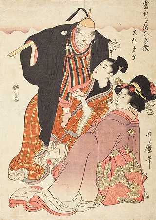 Ōtomo no Kuronushi`Ōtomo no Kuronushi (circa 1804) by Kitagawa Utamaro