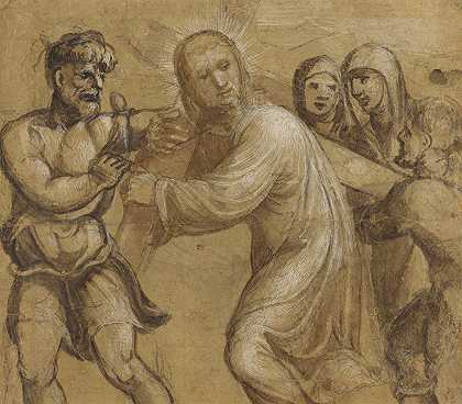 耶稣背着十字架`Christ Carrying the Cross (1535) by Sodoma