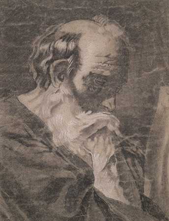 圣杰罗姆`St. Jerome (18th century) by Style of Giovanni Battista Piazzetta
