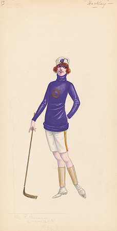 曲棍球，14岁`Hockey, 14 (1912 ~ 1924) by Will R. Barnes